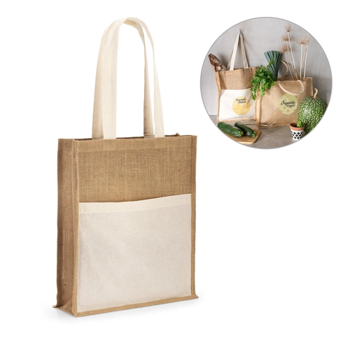 image du produit Sac en toile de jute et coton BRAGA - avec poche