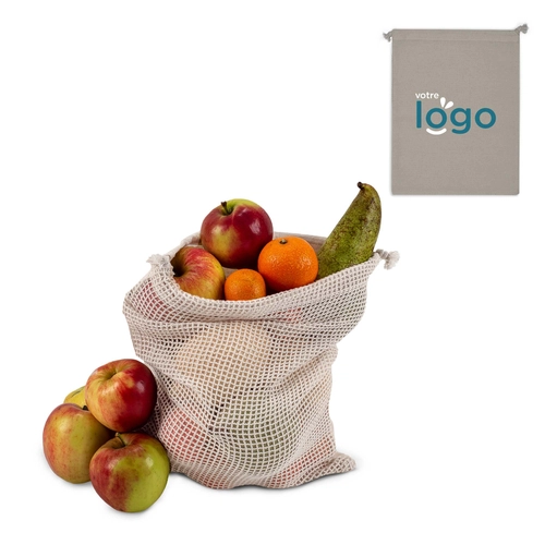 image du produit Sac filet à légumes 25x30 cm - 100% coton OEKOTEX