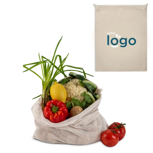 image du produit Sac filet à légumes 40x45cm - 100% coton certifié OEKOTEX