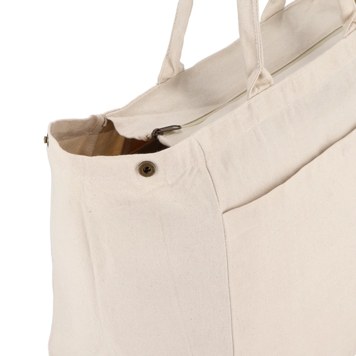 image du produit Sac fourre-tout en coton avec fermeture éclair