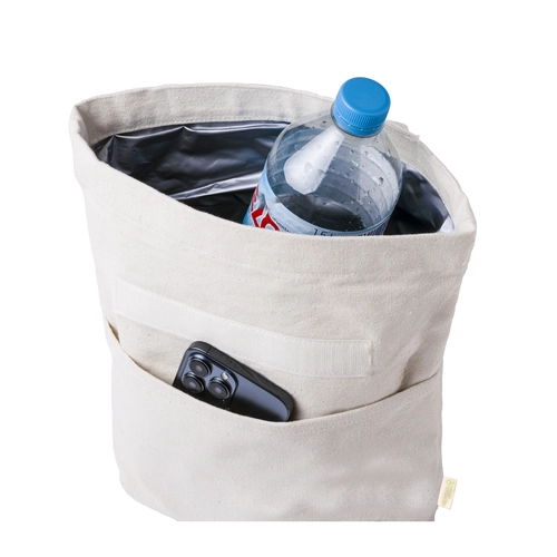 image du produit Sac isotherme en coton recyclé - fermeture velcro et intérieur en PEVA