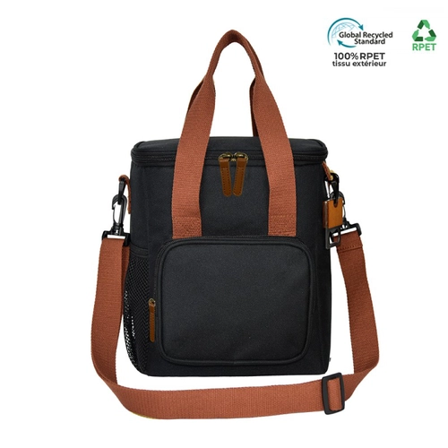 image du produit Sac isotherme en RPET avec ouvre bouteille en bois - en polyester recyclé