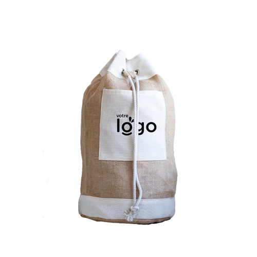 image du produit Sac marin en jute et coton - fermeture par cordon