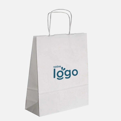 image du produit Sac papier kraft 100gr lisse avec anses torsadées