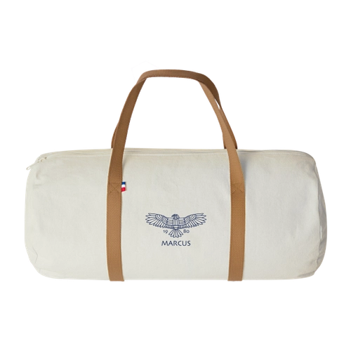 image du produit Sac polochon confectionné et tissé en France - coton recyclé 250gr/m2