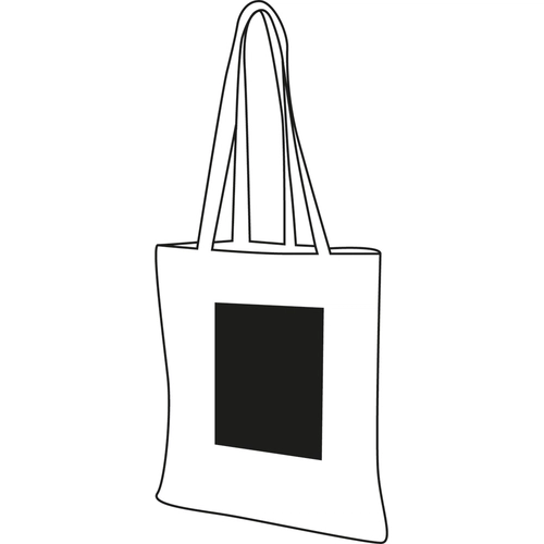 image du produit Sac shopping avec anses longues - coton 140 gr/m2