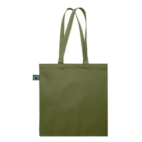 image du produit Sac shopping en coton avec soufflet et longues anses