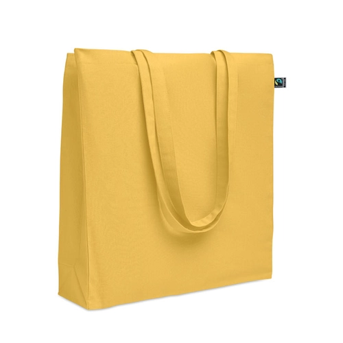 image du produit Sac shopping en coton avec soufflet et longues anses