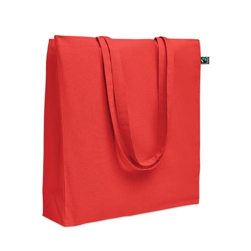 image du produit Sac shopping en coton avec soufflet et longues anses