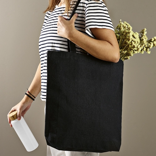 image du produit Sac shopping en coton recyclé et RPET - Totebag 220g/m2 avec soufflet