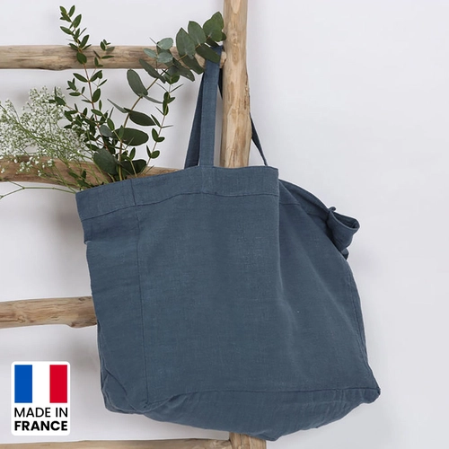 image du produit Sac shopping Made in France en lin lavé cultivé en France