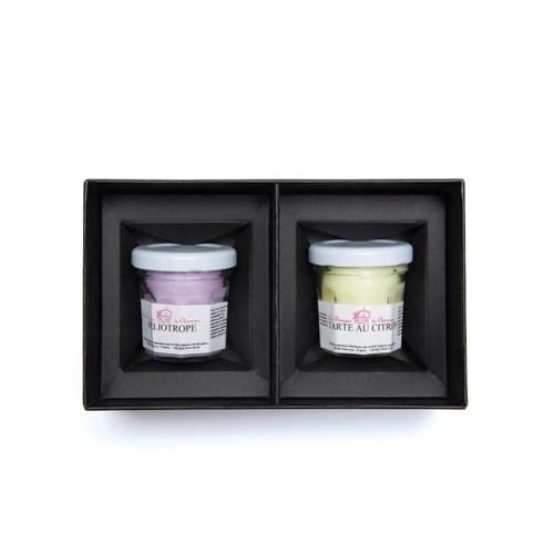 image du produit Set de 2 bougies parfumées, Made In France, en coffret