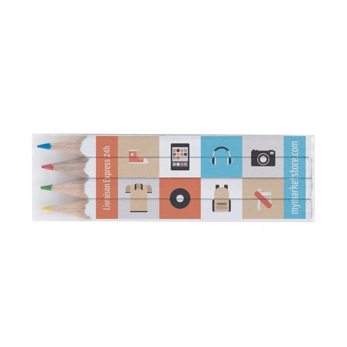 image du produit Set de 4 crayons 8,7cm