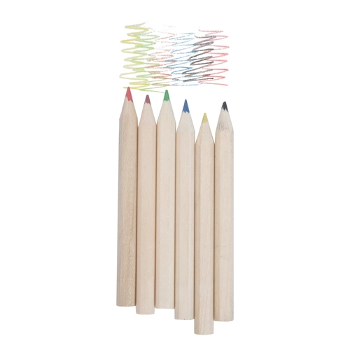 image du produit Set de 6 crayons de couleurs en bois personnalisable