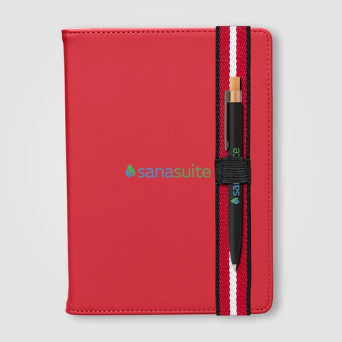 image du produit Set de Stylos Recyclés Chevron avec Carnet Rechargeable – A5