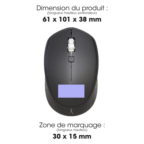 image du produit Souris éco sans fil avec double dongle Type A et Type C