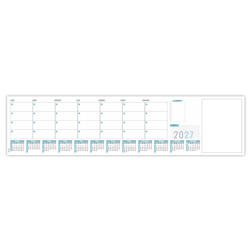image du produit Sous-main clavier publicitaire avec une grille calendaire et une partie planner
