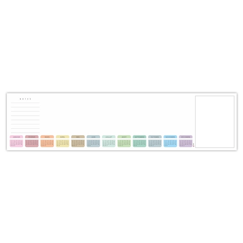 image du produit Sous-main clavier publicitaire avec une grille calendaire perpétuelle