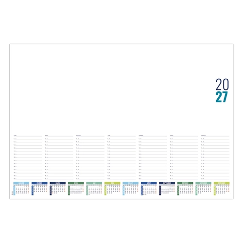 image du produit Sous-main publicitaire avec calendrier et planning hebdomadaire hebdo
