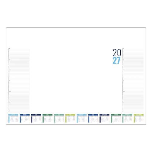 image du produit Sous-main publicitaire avec calendrier et planning hebdomadaire steno