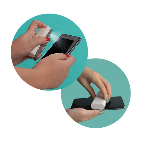 image du produit Spray nettoyant pour écran avec fonction support téléphone