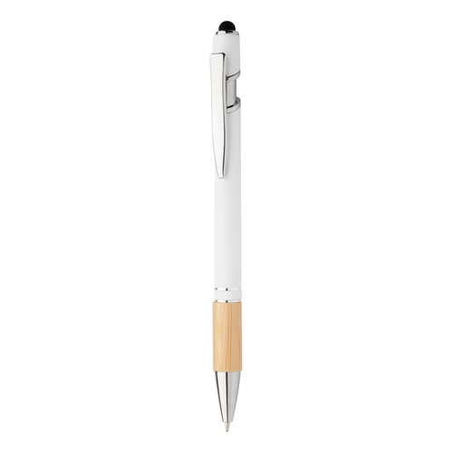 image du produit Stylo à bille avec stylet et embase bambou