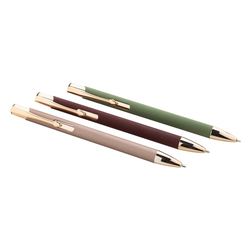 image du produit Stylo à bille en aluminium recyclé avec finition caoutchoutée