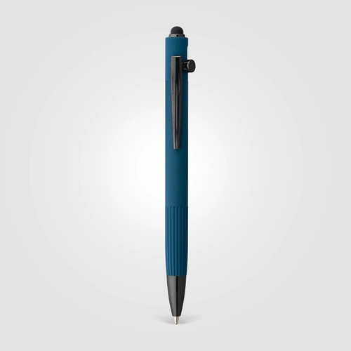 image du produit Stylo à bille en aluminium recyclé - mécanisme à bouton-poussoir et stylet