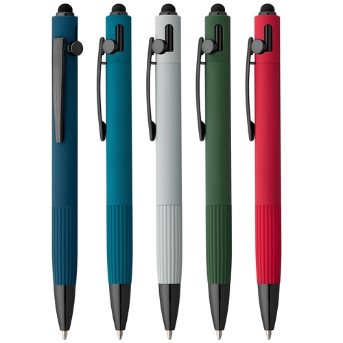 image du produit Stylo à bille en aluminium recyclé - mécanisme à bouton-poussoir et stylet
