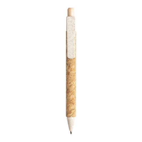 image du produit Stylo à bille en liège et paille de blé personnalisable