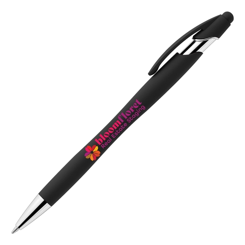 image du produit Stylo avec attributs chromés brillants et stylet