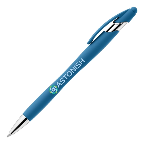 image du produit Stylo avec attributs chromés brillants et stylet