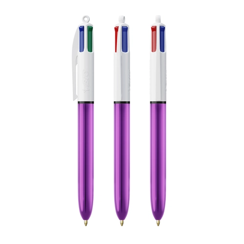 image du produit Stylo bille BIC 4 couleurs couleur métallisée brillante