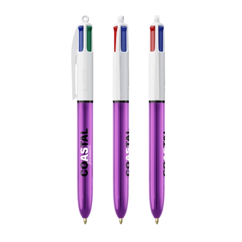 image du produit Stylo bille BIC 4 couleurs couleur métallisée brillante