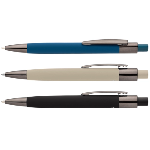 image du produit Stylo en aluminium recyclé avec corps soft-touch
