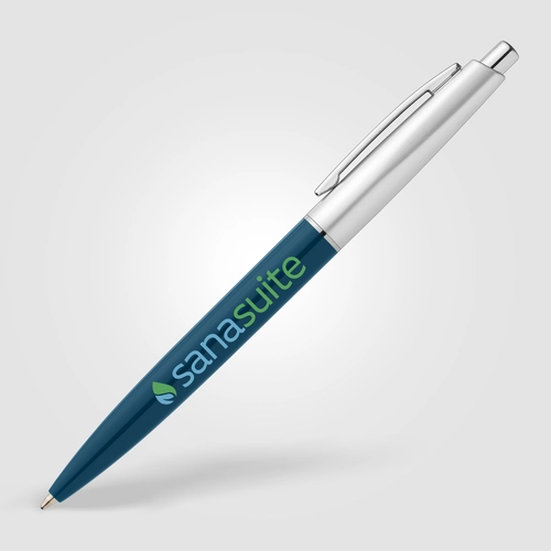 image du produit Stylo en plastique recyclé avec finition chromée