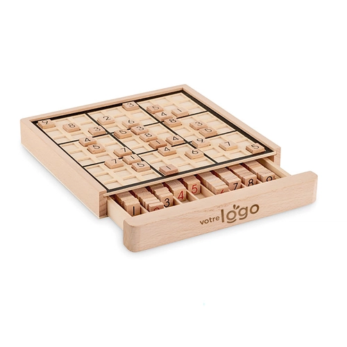 image du produit Sudoku en bois - Jeux avec 99 tuiles en bois numérotées