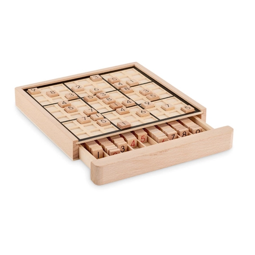 image du produit Sudoku en bois - Jeux avec 99 tuiles en bois numérotées