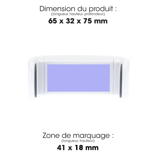 image du produit Support téléphone pour voiture blanc assemblé et marqué en France