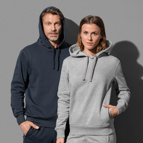 image du produit Sweat à capuche mixte, en coton et polyester recyclé