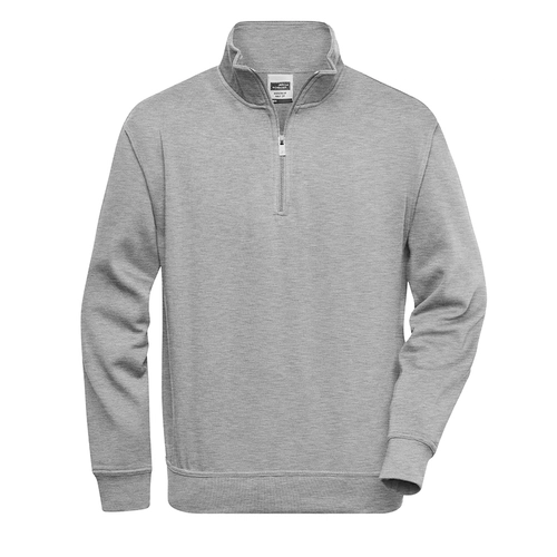 image du produit Sweat de travail Homme avec fermeture 1/4 de zip - lavable 60°C