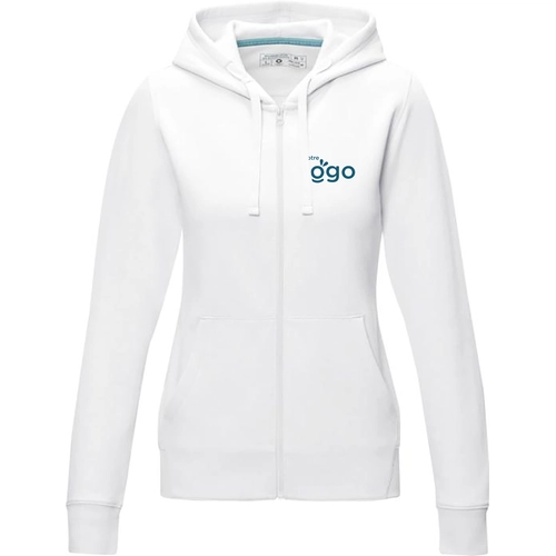 image du produit Sweat zippé à capuche en coton bio certifié GOTS pour Femme 280gr