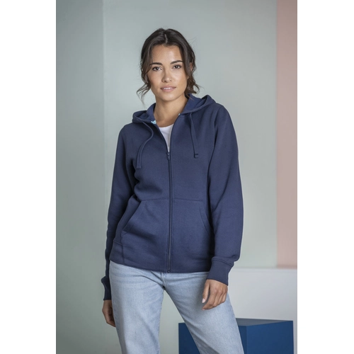 image du produit Sweat zippé à capuche en coton bio certifié GOTS pour Femme 280gr