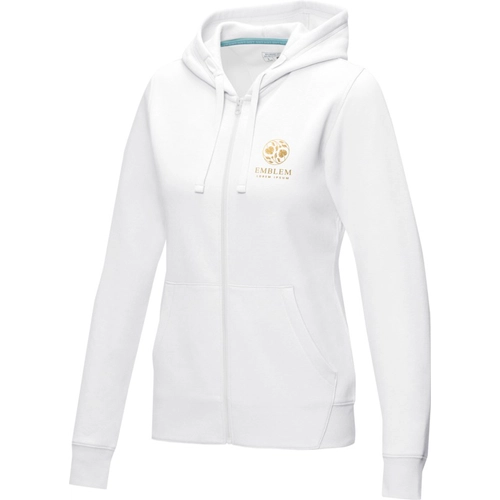 image du produit Sweat zippé à capuche en coton bio certifié GOTS pour Femme 280gr