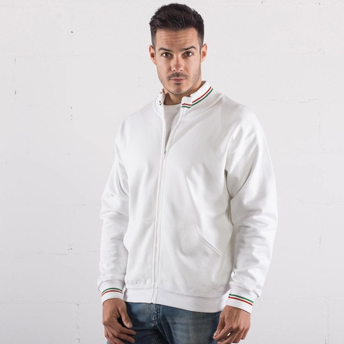 image du produit Sweat zippé bicolore pour homme 100% coton