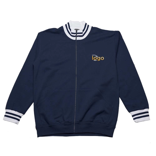 image du produit Sweat zippé bicolore pour homme 100% coton