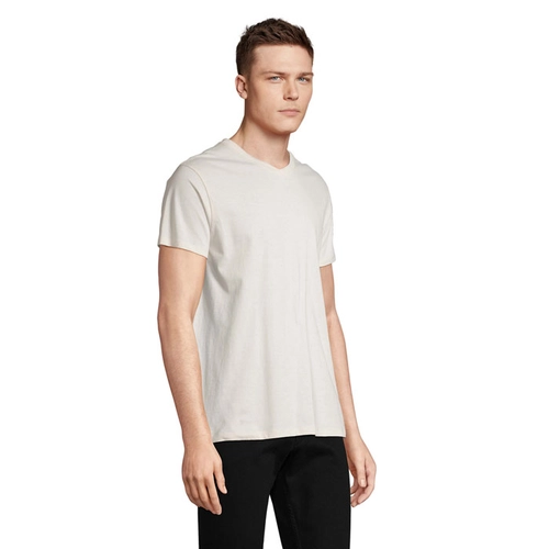 image du produit T-shirt col V, 100 % coton semi-peigné ringspun