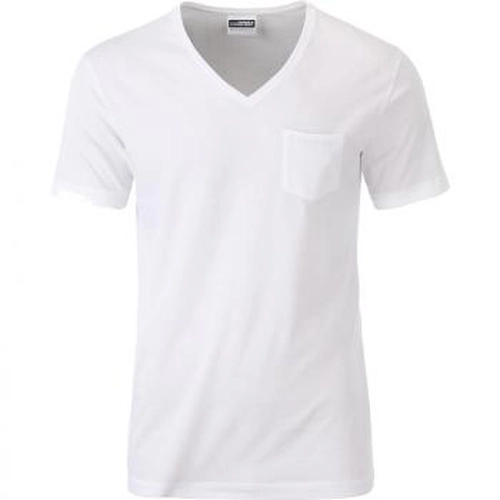 image du produit T-shirt homme 100% coton bio, col V, manches courtes