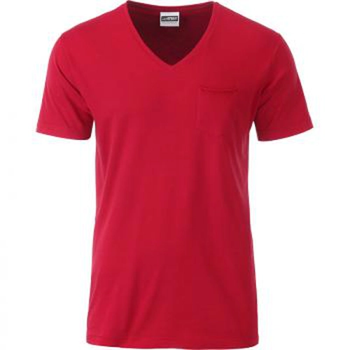 image du produit T-shirt homme 100% coton bio, col V, manches courtes