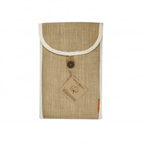 image du produit Tablier OUTSIDE 100% en coton bio avec pochon en jute